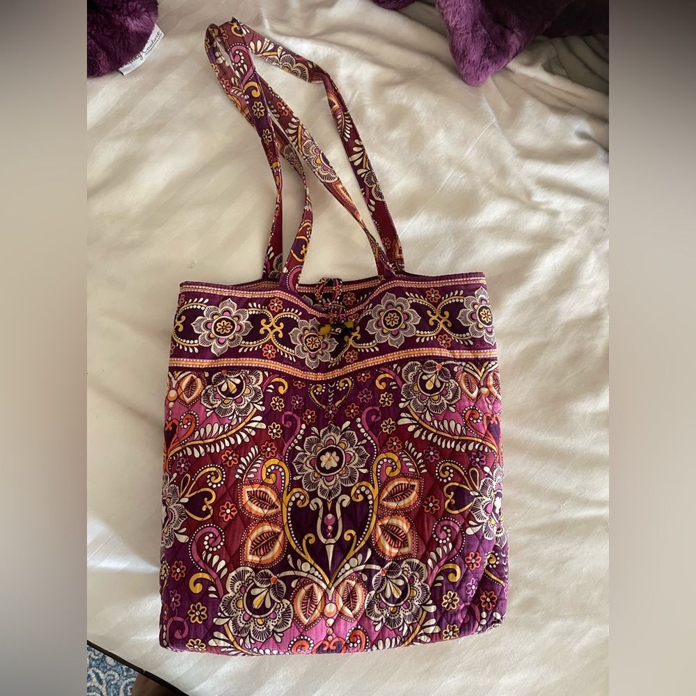 Vera Bradley Tote messenger Safari Sunset Quilted Large Bag RETIRED Patt…